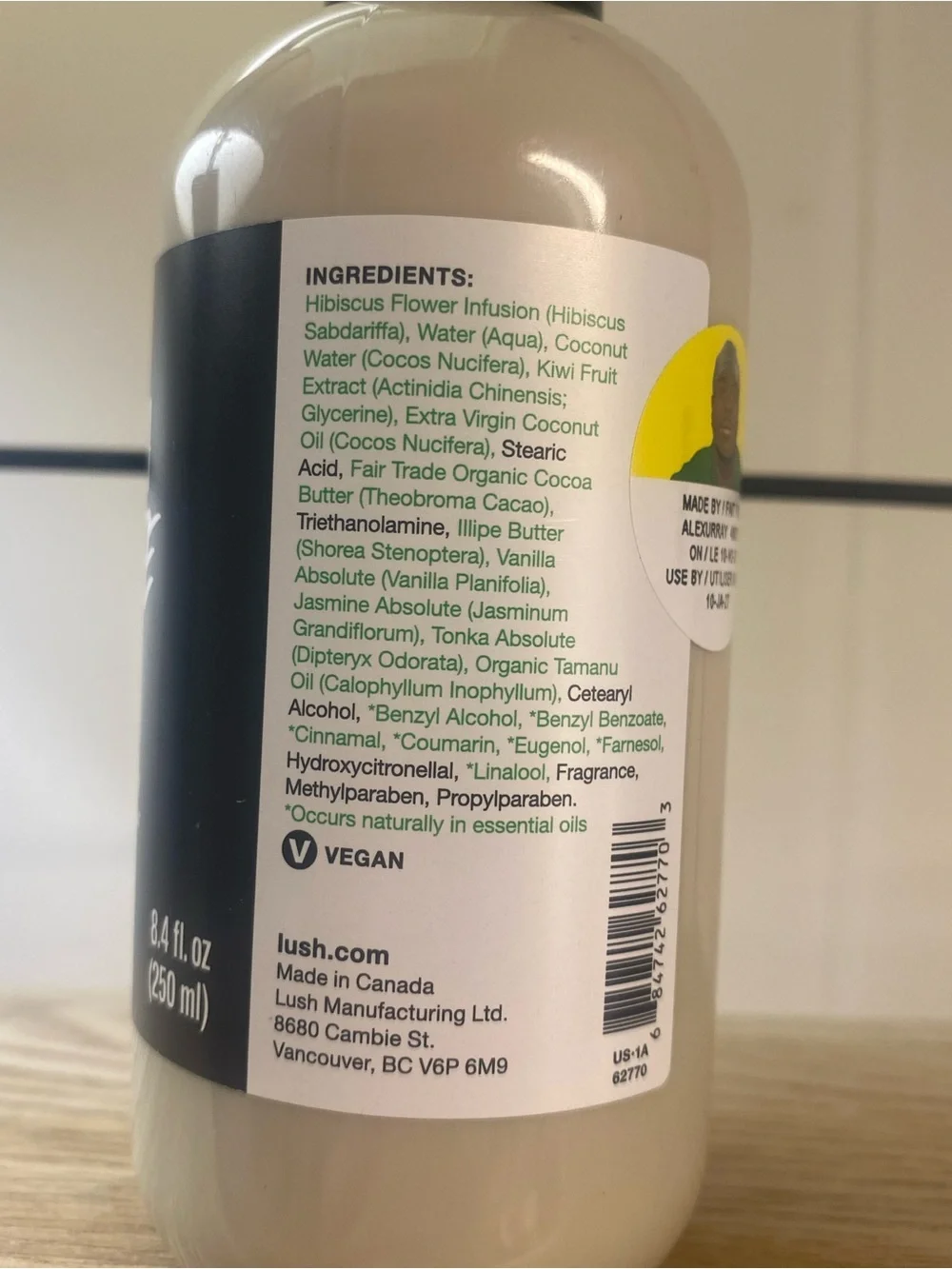 Lush Vanilla Dee Lite Body Lotion 8.4 oz/250 ml